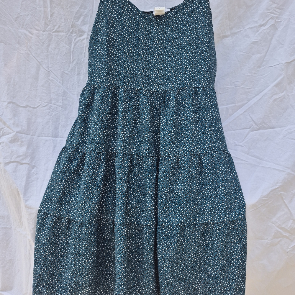 Teal Polka Dot Midi Dress